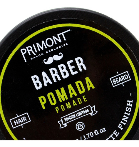 Primont Barber Pomada Cera Efecto Mate Pelo Barberia en pomada Primont Barber