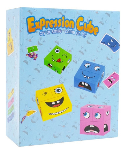 Juego Rompecabezas Cubos Didáctico Expresiones Y Emociones