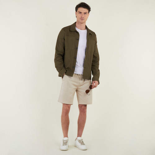 Camisaco Hombre Kevingston Owen Gabardina Verde Militar