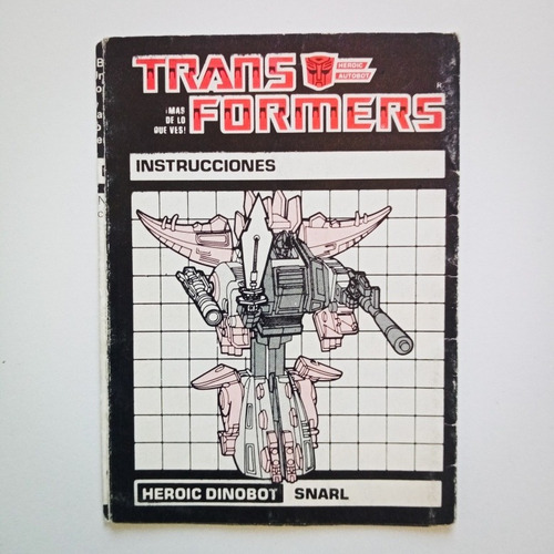 Transformers G1 Iga Instructivo Dinobot Snarl (Usado)