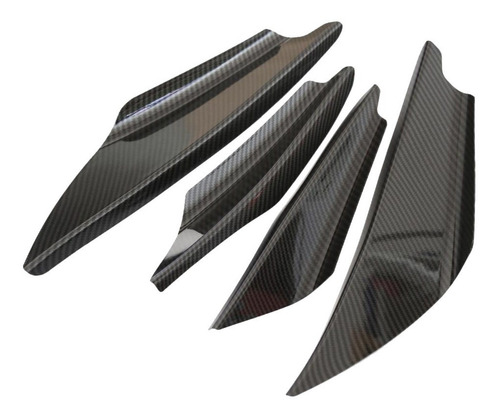 4 Piezas De Fibra De Carbono Universal Parachoques Delantero