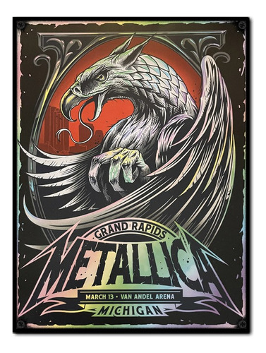 #1456 - Cuadro Vintage 30 X 40 - Metallica Poster Música 