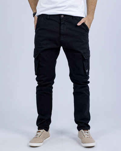 Pantalón Cargo Para Hombre Ufo Kirk Negro Súper Oferta