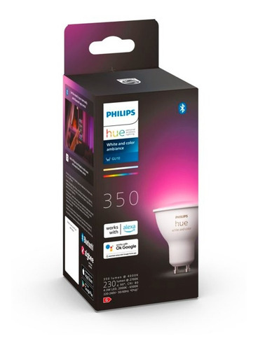 Imagen 2 de 8 de Philips Hue Lámpara Individual Gu10 Bluetooth Color