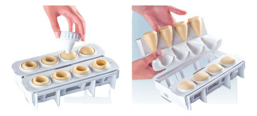 Fecha Pastel Fogazza Com 5 Formas + Fabrica De Coxinha 8 Kit Cor Branco