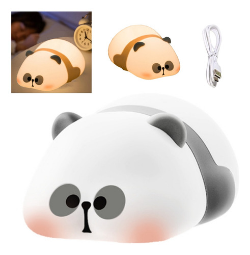 W Lámpara De Silicona Panda Night Light, Lámpara De