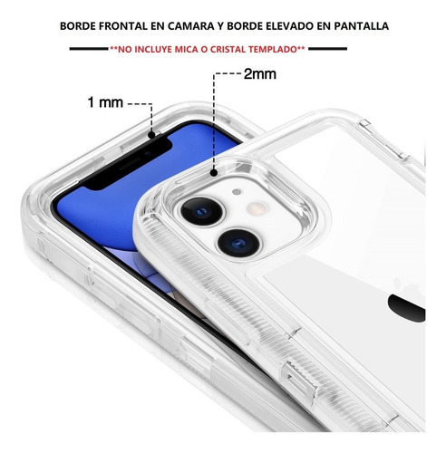 Funda Protectora Resistente 360 Transparente A Prueba De Golpes Tres En Uno For iPhone 13 Pro Max iPhone 13 Pro iPhone 13/14 iPhone 13 Mini