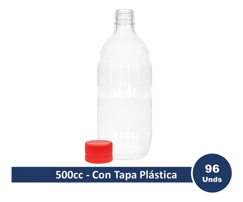 Botella De Vidrio Vinagrero 500cc Con Tapa Plástica