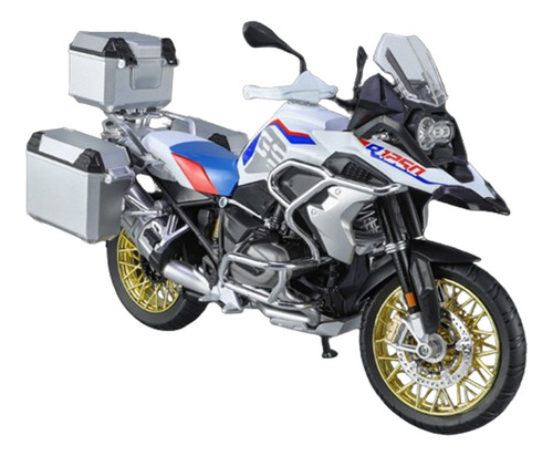 Bmw R1250 Gs Miniatura Metal Motos Con Luces Y Sonido 1/9