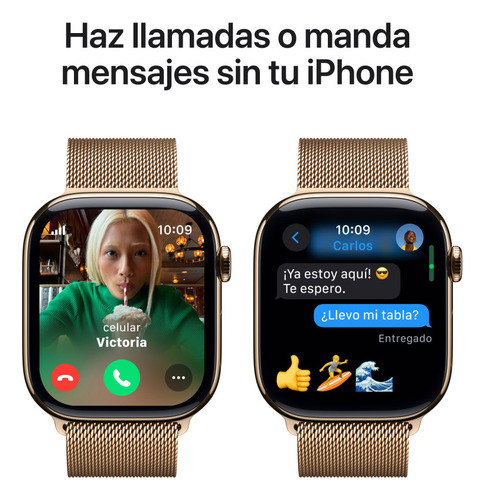 Apple Watch S10 Gps + Cellular 46mm M/l Titanio Color Oro Oro Estilo Milanés Oro Titanio, Oro