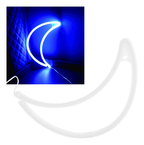 Luz De Neón En Forma De Luna Para Decoración Del Hogar Y Fie