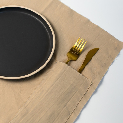 Imagen 3 de 10 de Individual Mantel De Mesa Con Porta Cubierto 45x35 Velvet