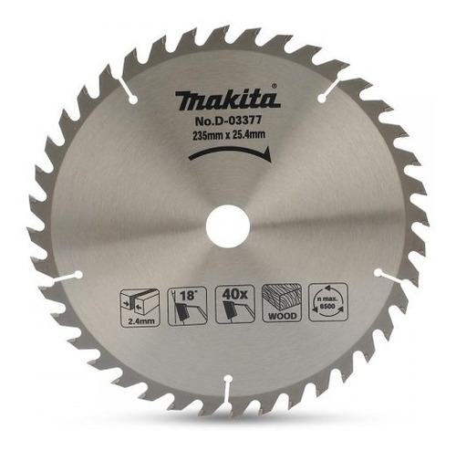 Disco Sierra 9 1/4 PuLG 40d Madera D03377 Makita