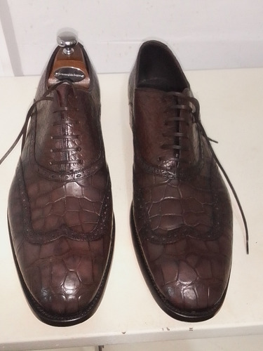 Zapatos Originales Piel De Alligator Ermenegildo Zegna 