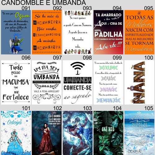 Imagem 9 de 10 de Kit 10 Placas Decorativas Umbanda Candomblé Orixás