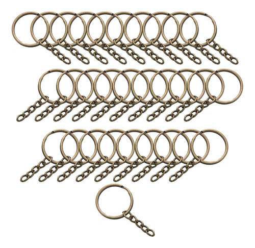 30 Llaveros Con Cadena, Piezas De Anillos De Llaveros,