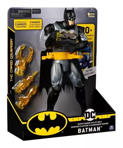 Muñeco Articulado Batman Deluxe Cinturon Luz Sonido Manias