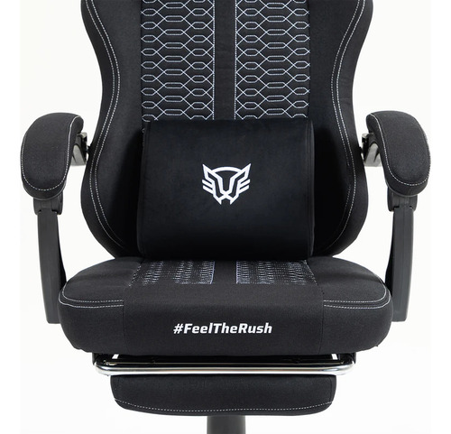 Silla Gamer Force Plus Z1 Soporte Hasta 120 Kg Negro Material Del Tapizado Tela Pvc Algodon Nylon