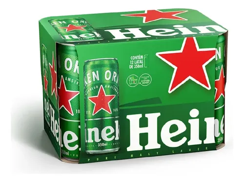 Pack Cerveja Sleek 12 Latas 350ml Heineken