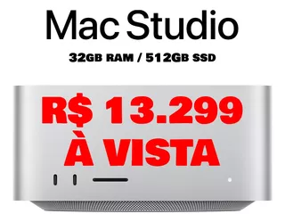 Mac Studio Apple M1 Max 32gb Ram 512gb Ssd - Envio Imediato!