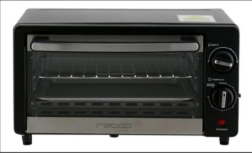 Horno Tostador 10lts Negro Recco Voltaje 110v Color Negro