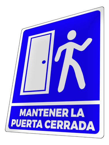 Letrero Mantenga La Puerta Cerrada Señalización Pictograma