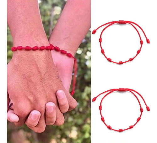 4 Pulseras Roja Protección Mal De Ojo Suerte Amuleto Energía