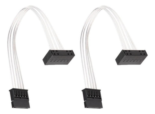 2x 20cn Sata Cable De Extensión De Alimentación Macho A .