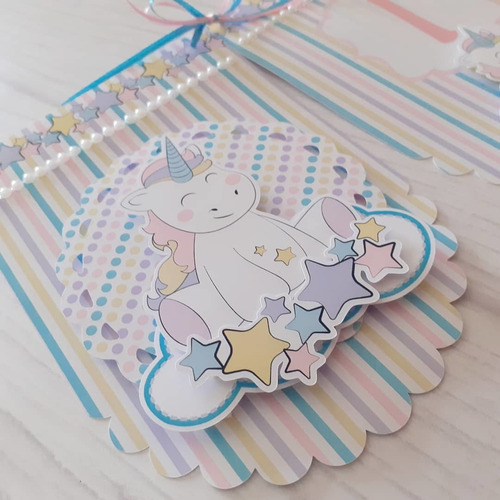 Banderines Personalizados 3d Unicornio