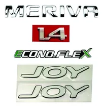 Comprar Emblemas Meriva 1.4 Joy Econoflex Chevrolet Kit 5 Peças