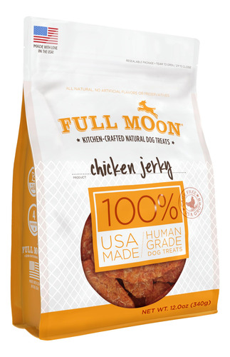 Golosinas Para Perros Full Moon Chicken Jerky Healthy, 355 M
