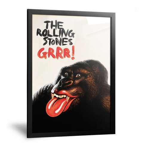 Cuadros The Rolling Stones Grrr! Mono Gorila Enmarcado 35x50