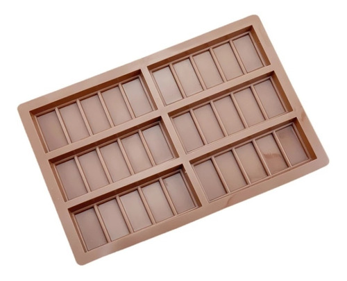 Molde De Silicona Barras De Chocolate X6 Cavidades