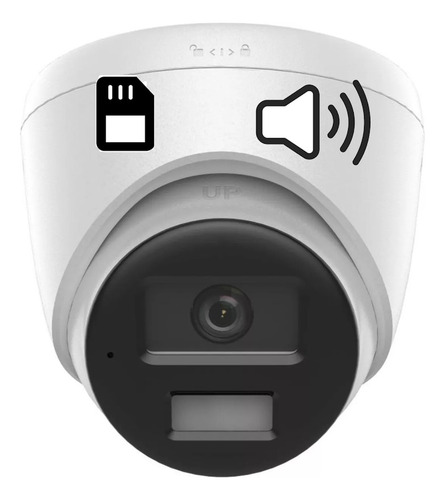 Câmera Dome Ip Hikvision 2mp Com Áudio E Entrada De Cartão Cor Branco
