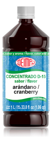 Concentrado De Arándano 1 Lt Deiman, Color, Sabor Y Aroma.