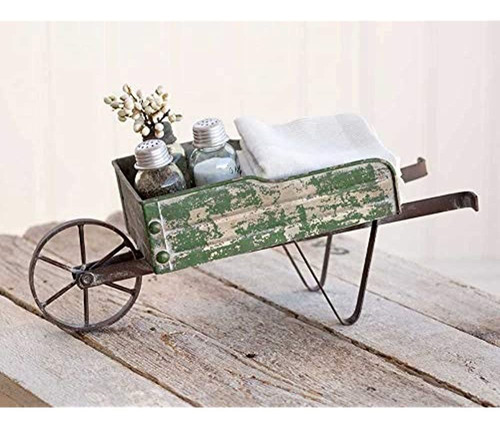 Envejecido Verde Mesa Carretilla Cocina Caddy