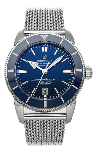 Breitling Blue Dial Reloj De Acero Inoxidable Para Hombre Ab