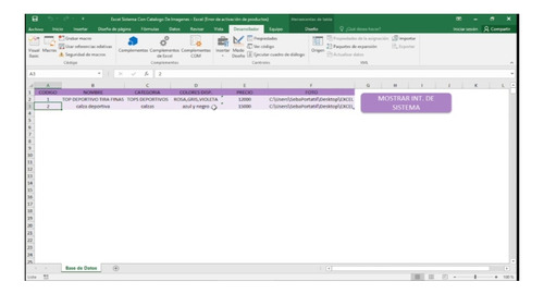 Sistema Excel Para Ropa Deportiva -lista Precio,código,foto