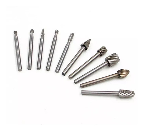 Set De 10 Fresas De Hss Para Dremel