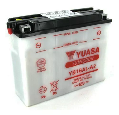 ᐈBatería De Moto YUASA YB16AL-A2 16Ah 12V - Volta Baterias