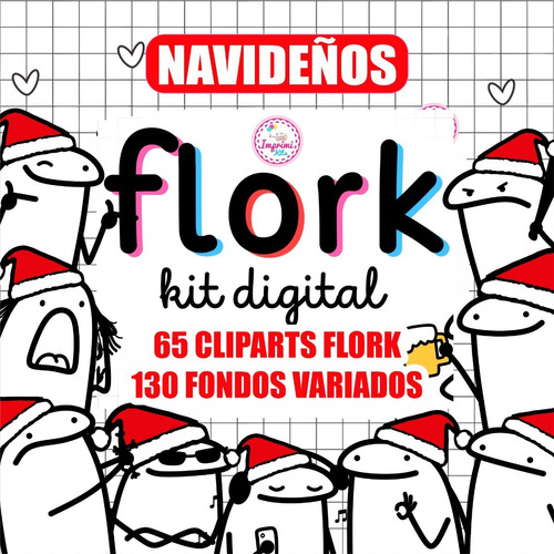 Kit Flork Navidad Imagenes Cliparts Y Fondos Sublimar #n129