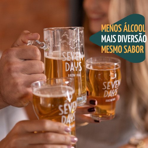 4un Cerveja Trigo Wheat Seven Days Baixo Álcool E Caloria
