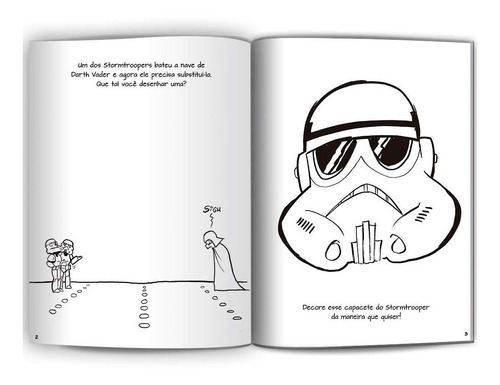 Imagem 3 de 4 de Culturama Livro Para Ler E Colorir Star Wars Doodles