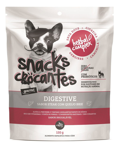 Snacks Crocantes Cães Herbal Complex Digestive 150g Oh Làl