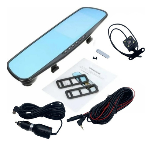 Espejo Retrovisor Con Cámara Retroceso Y Frontal Hd