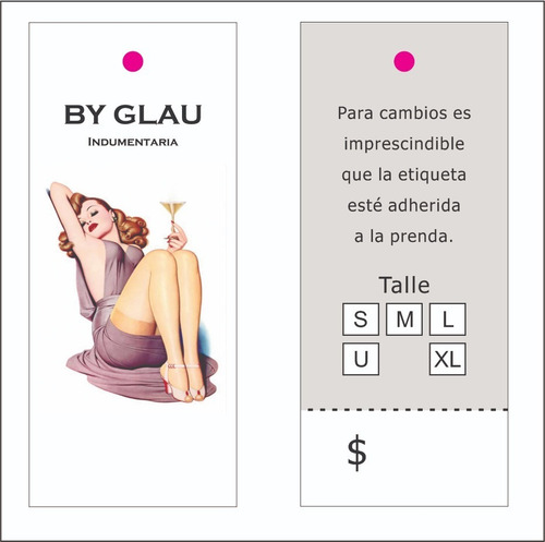 Etiquetas De Carton Para Ropa, Hang Tag Colgantes X500 Unid.