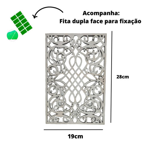 Divisor De Ambiente Em Mdf 3mm Branco Modular 29x19 Cm