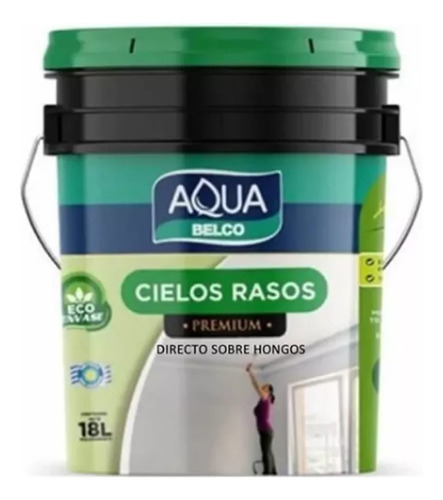 Pintura Belco Cielorraso Directo Sobre Hongos 18lts Blanco