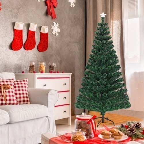 Árbol De Navidad Artificial De Fibra Óptica Led 1.5m Luz