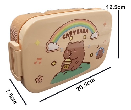 Kit Lunchera Capibara Infantil Marrón Capibara